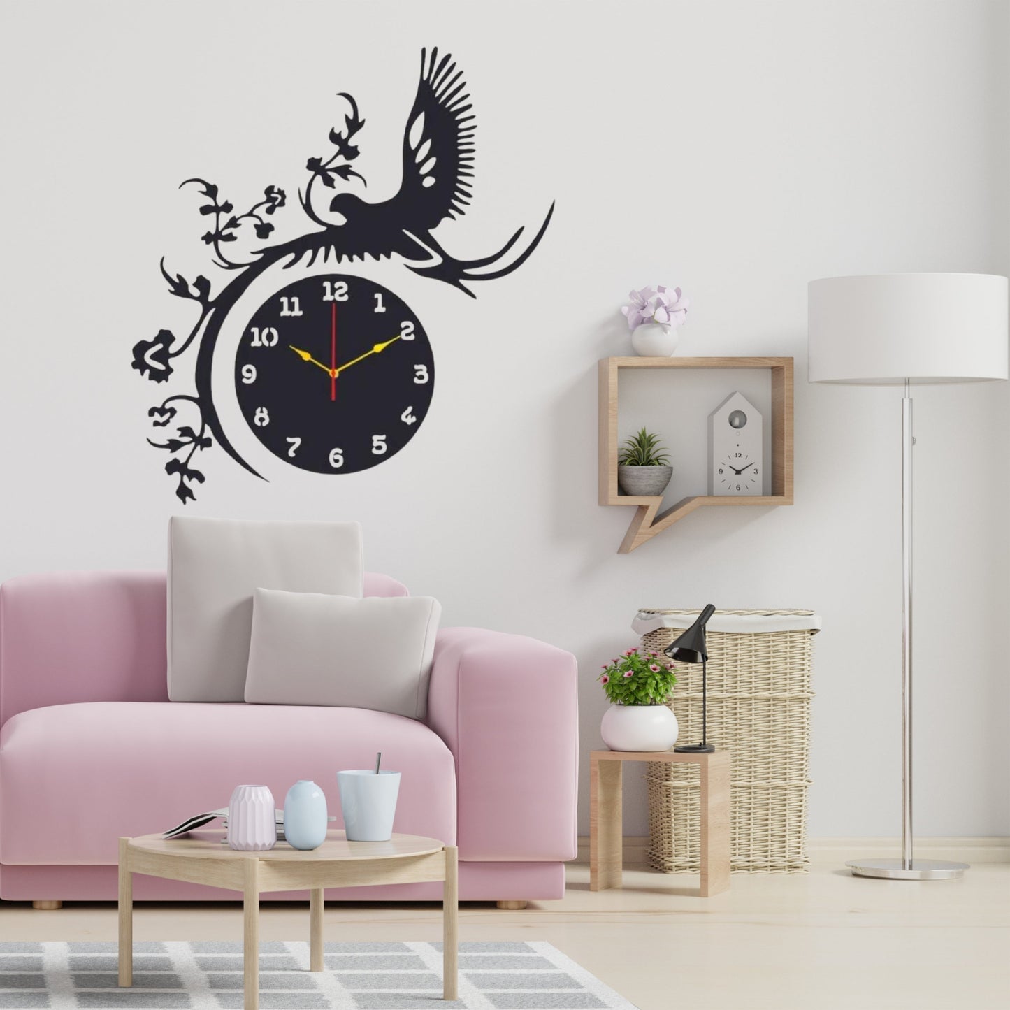 3D Wooden Bird Style Wall Clock | C1 Gifts Creator
