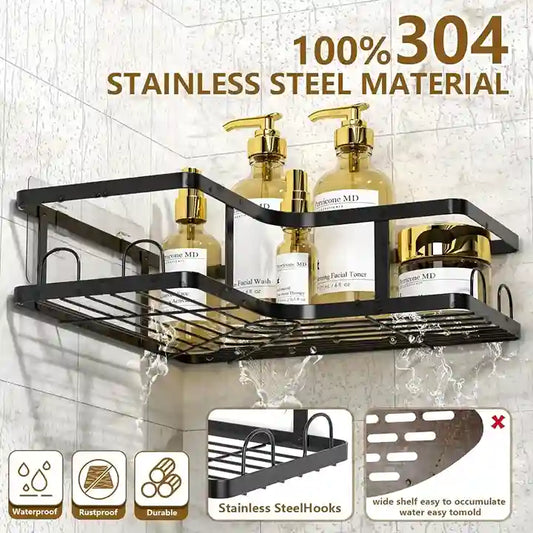Multipurpose Wall Storage Racks – Shower & Bathroom Organizer