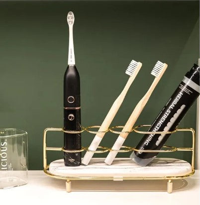 Electric toothbrush holder light luxury golden bathroom shelf Washing table diatom mud absorbent pad toilet storage rack D4DECORATOR