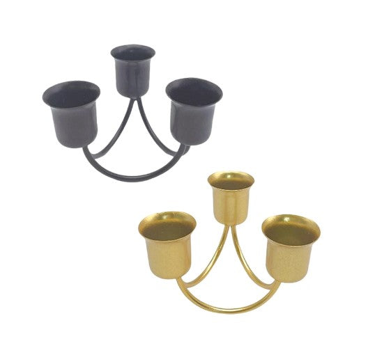 Candle Holder 3 Arm Metal Candlestick Holder for Table Centerpieces Homedecoro