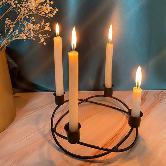 Nordic Iron Geometric Candlestick Modern Metal Candle Holder Homedecoro