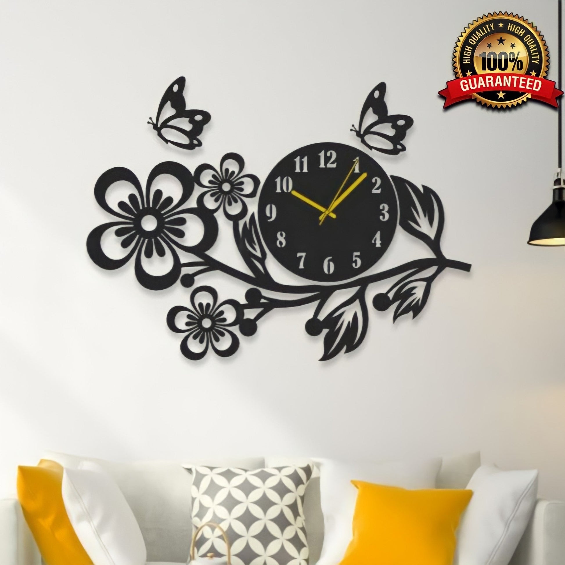 Reboch decor brand High quality wooden wall clock | Flower shaped wall clock | flower shaped wooden wall clock| C16 Gifts Creator