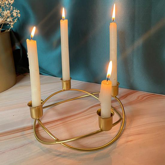 Nordic Iron Geometric Candlestick Modern Metal Candle Holder Homedecoro