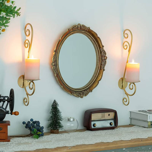 1pc European Style Metal Iron Wall Hanging Cand holder lestick Candle Light Cup Holder D4DECORATOR