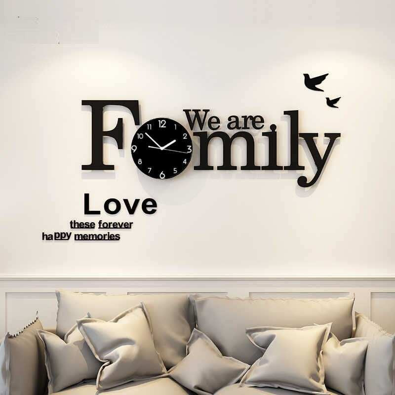 NEW WALL CLOCK | WOODEN WE ARE FAMILY WALL FRAME WITH 3D DIY WALL CLOCK | C15 Gifts Creator