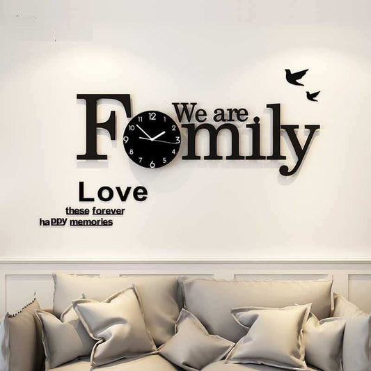 NEW WALL CLOCK | WOODEN WE ARE FAMILY WALL FRAME WITH 3D DIY WALL CLOCK | C15 Gifts Creator