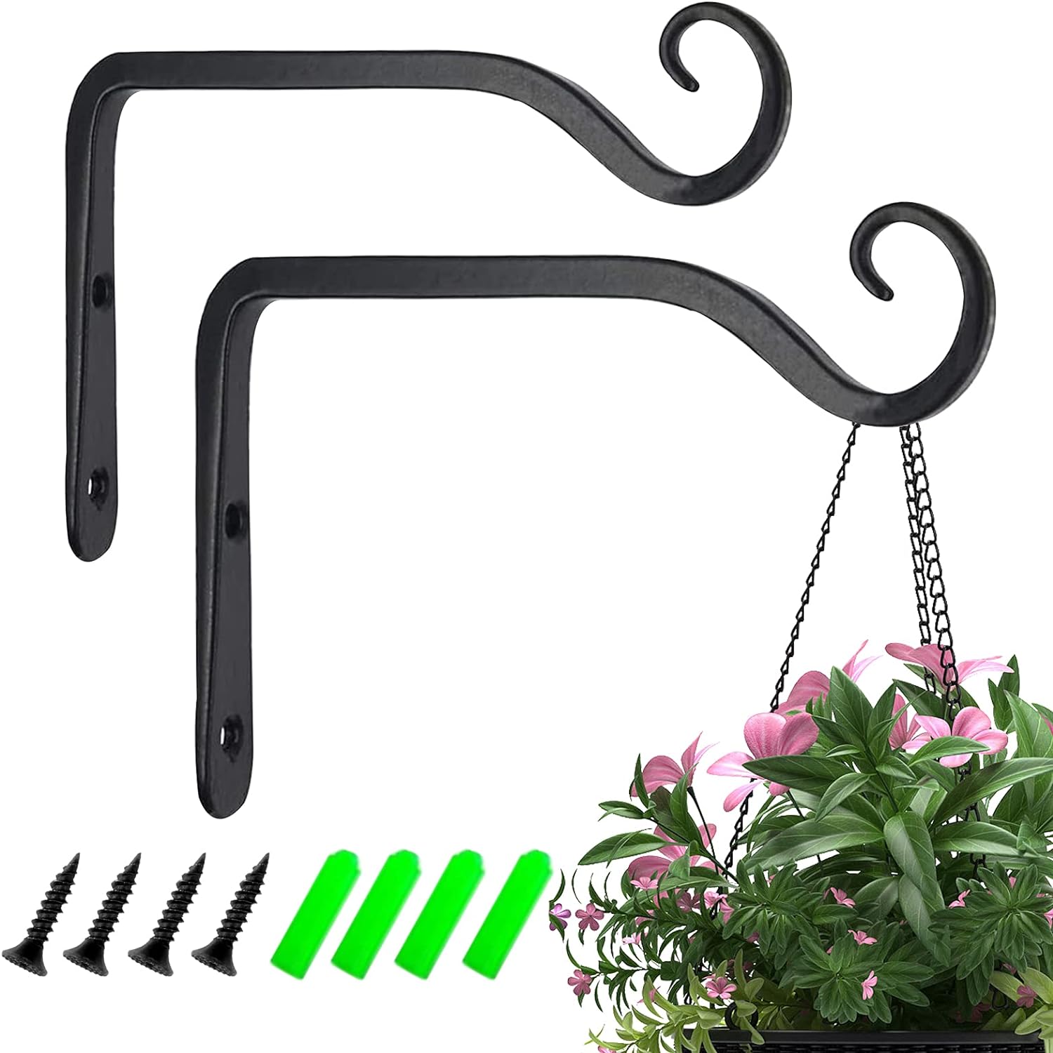 Heavy-Duty Metal Hanging Basket Hook Homedecoro