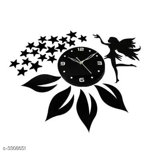 Leaf and Star Wooden 3D Wall Clock | C22 Gifts Creator