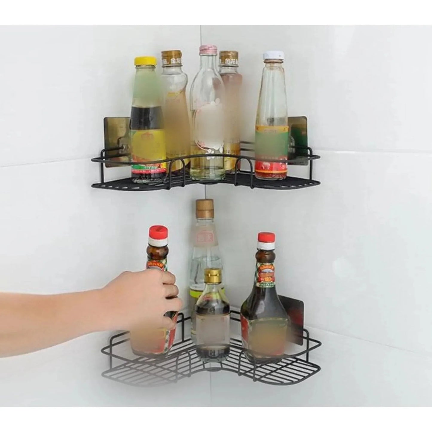 Multipurpose Kitchen & Bathroom Corner Shelf Homedecoro