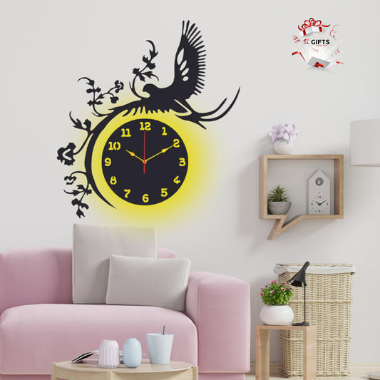 3D Wooden Bird Style Wall Clock | C1 Gifts Creator