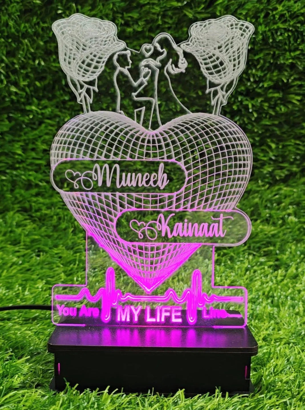 Rose Heart customised lamp | NL41 Gifts Creator