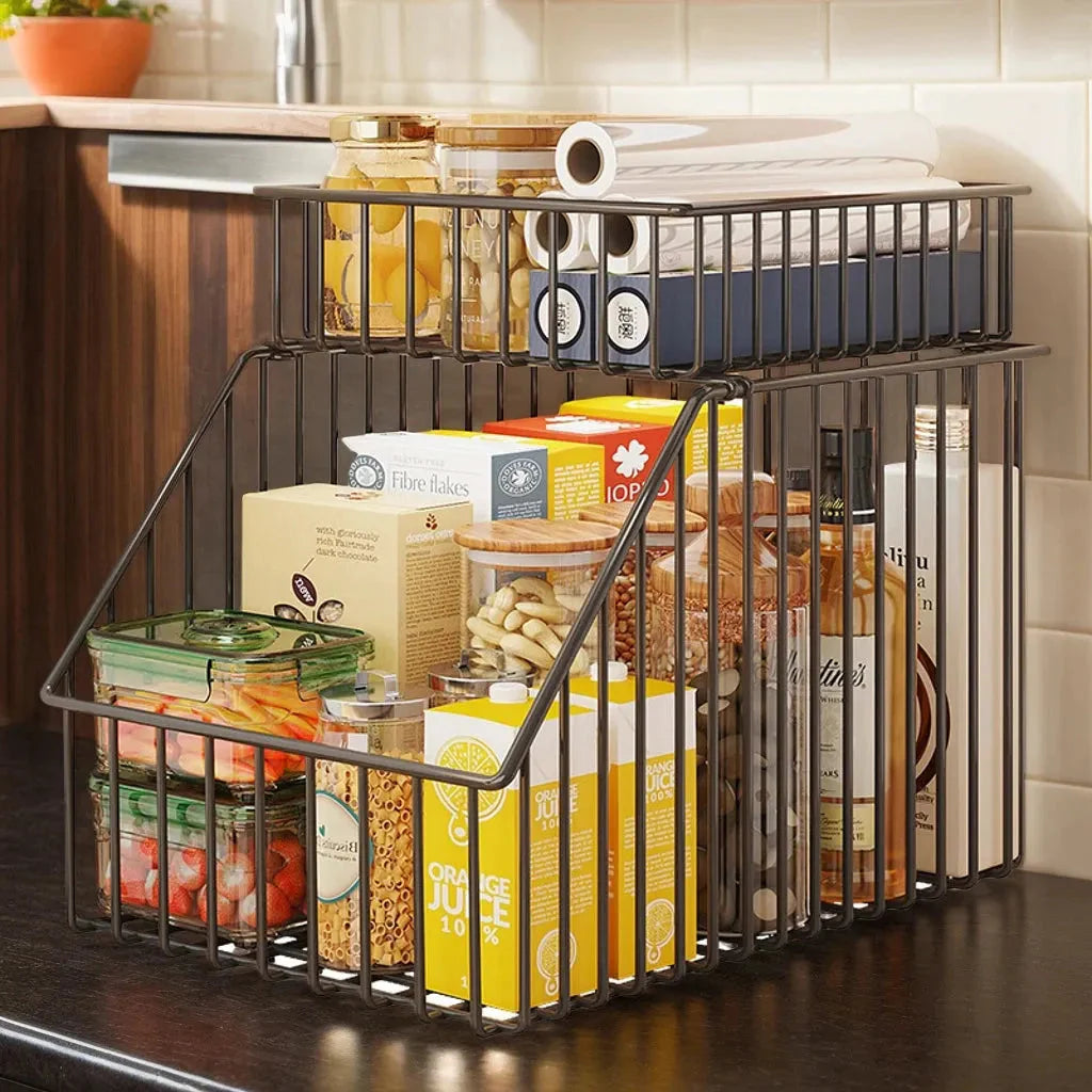 Multipurpose Storage Rack – Iron Bathroom & Kitchen Organizer Shelf Homedecoro