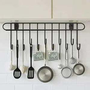 Kitchen Utensil Rack – 12 Hook Wall-Mounted Organizer