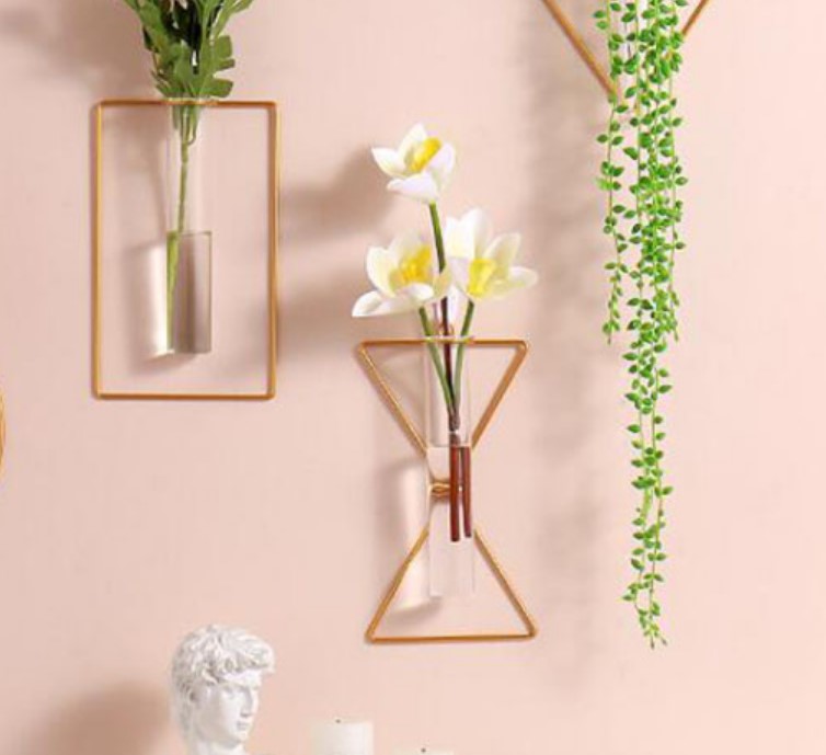 4pcs Wall-mounted Glass Vase Home Decor Wall Decoration D4DECORATOR