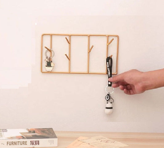 Iron Art Key Holder Wall Coat Hangers Home Decoration wall Hook Homedecoro