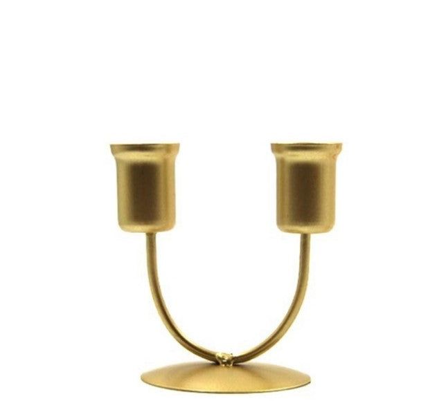 1pc Metal Candle Holder 2 Arm D4DECORATOR