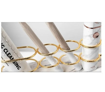 Electric toothbrush holder light luxury golden bathroom shelf Washing table diatom mud absorbent pad toilet storage rack D4DECORATOR