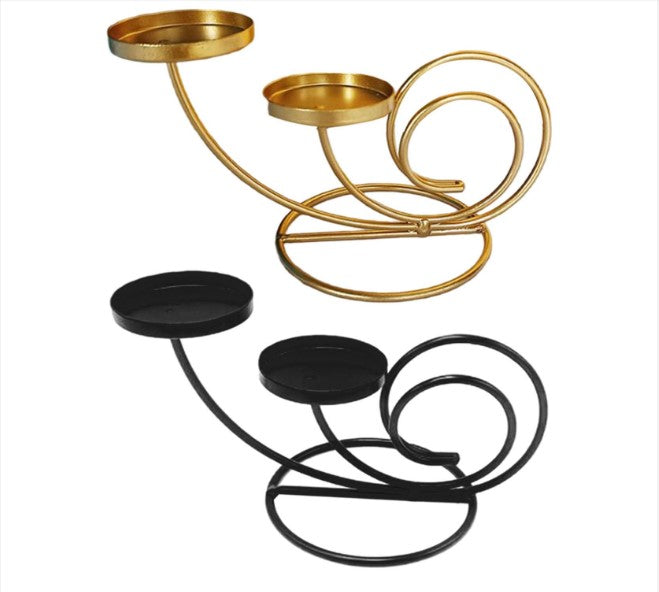 2Arms Candlestick Holder Candle Stand Candelabra for Wedding Home Desk Decor D4DECORATOR