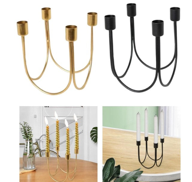 Geometric Metal Candlestick Candle Holder Homedecoro