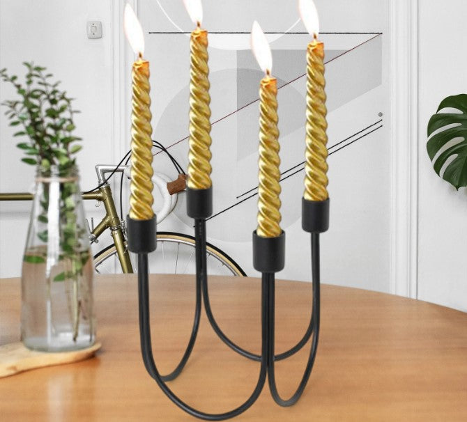 Geometric Metal Candlestick Candle Holder Homedecoro