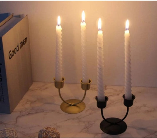 1pc Metal Candle Holder 2 Arm D4DECORATOR