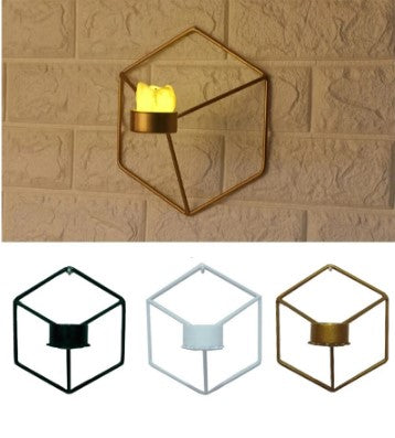 Metal Hexagonal Candle Holder Home & Office Decor Homedecoro