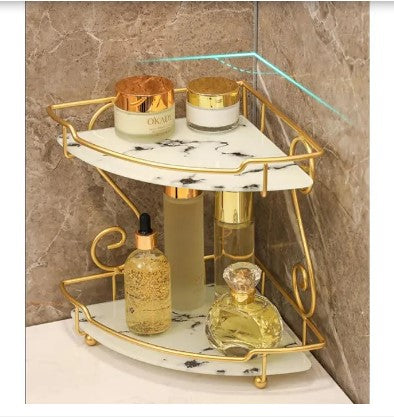 Makeup Holder Organizer Cosmetic Display Stand Wall Corner Triangle Storage Shelf D4DECORATOR