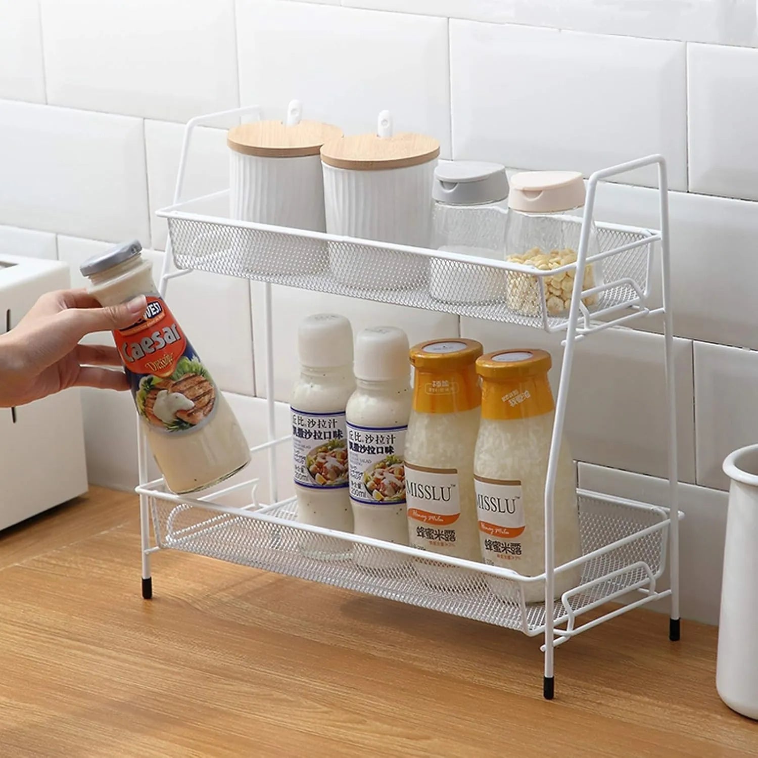 Spice Rack Organizer –Multipurpose Bathroom & Desk Storage Rack