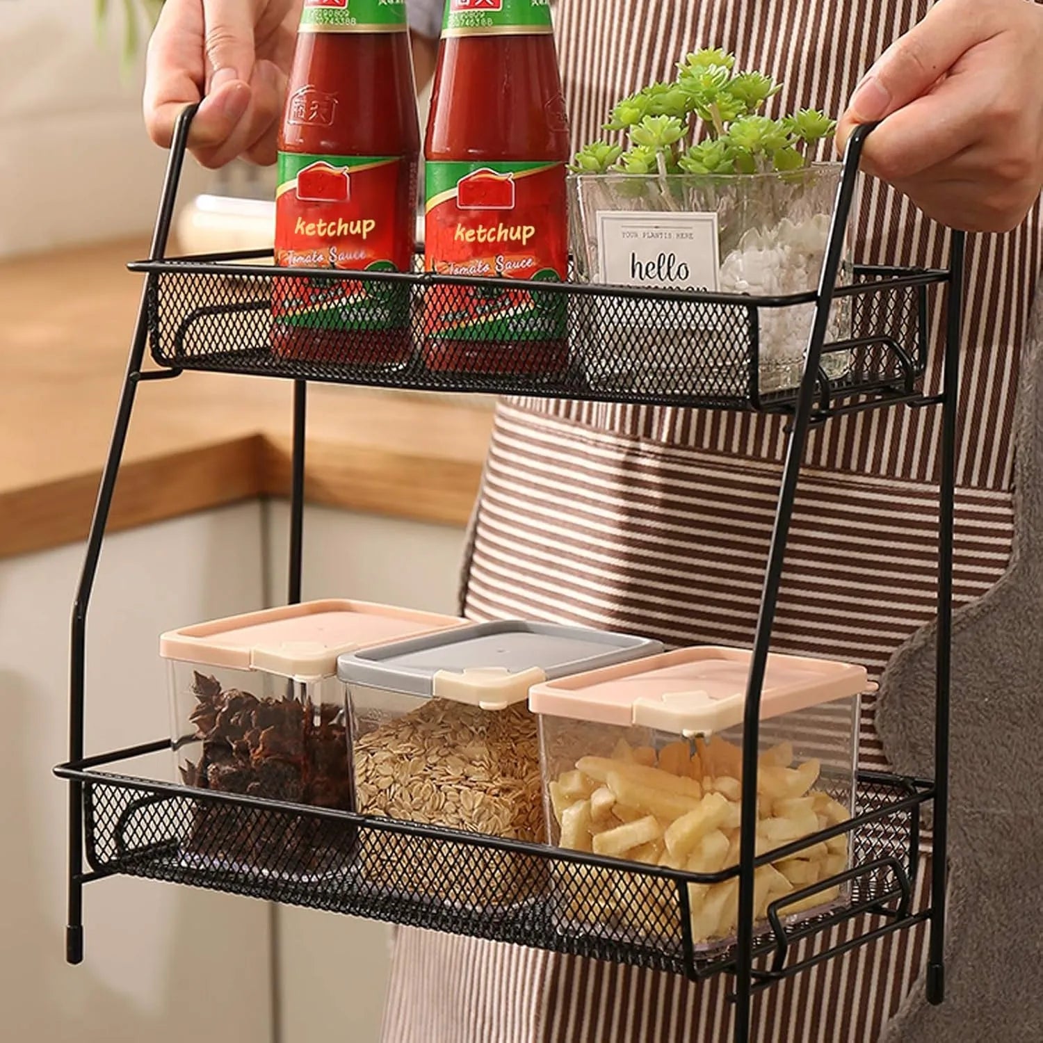 Spice Rack Organizer –Multipurpose Bathroom & Desk Storage Rack