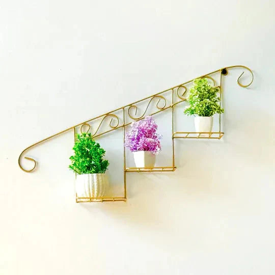 Staircase Floral Display Wall Basket Homedecoro
