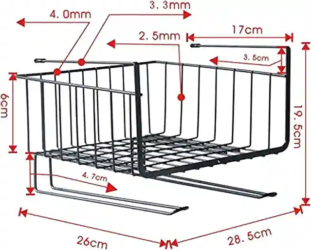 Multipurpose Cabinet Hanging Shelf  Storage  Basket